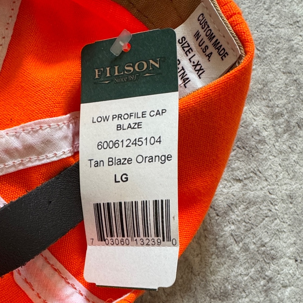 Vintage Filson Bright Orange and Brown Hat - Picture 2 of 4